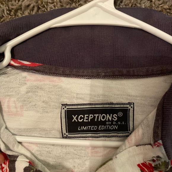 Xceptions Mens Lg Floral Polo Shirt - Picture 2 of 2